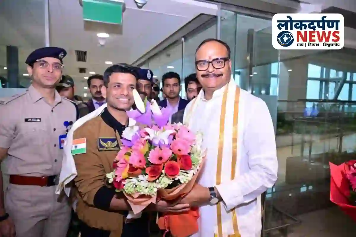 Shubhanshu Shukla being welcomed in Lucknow after ISS mission