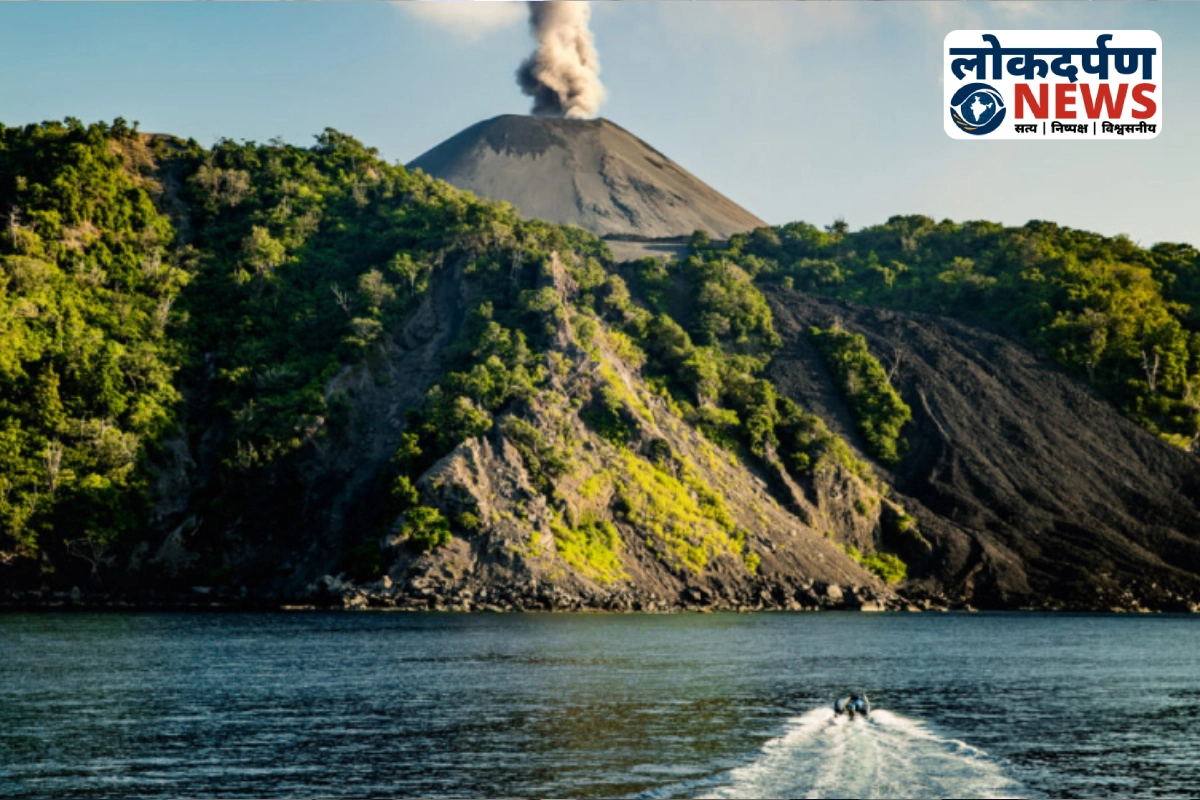 Barren Island active volcano eruption in Andaman