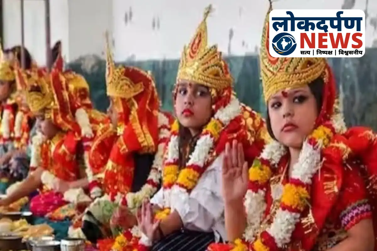 CM Yogi Adityanath performing Kanya Pujan and Vijayadashami rituals in Gorakhpur | Gorakhpur News