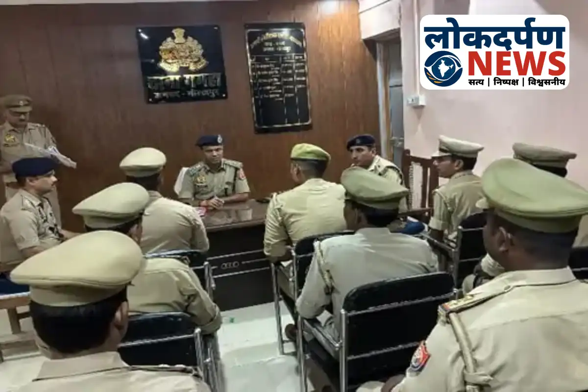 DIG S. Channappa inspecting Gagaha police station Gorakhpur