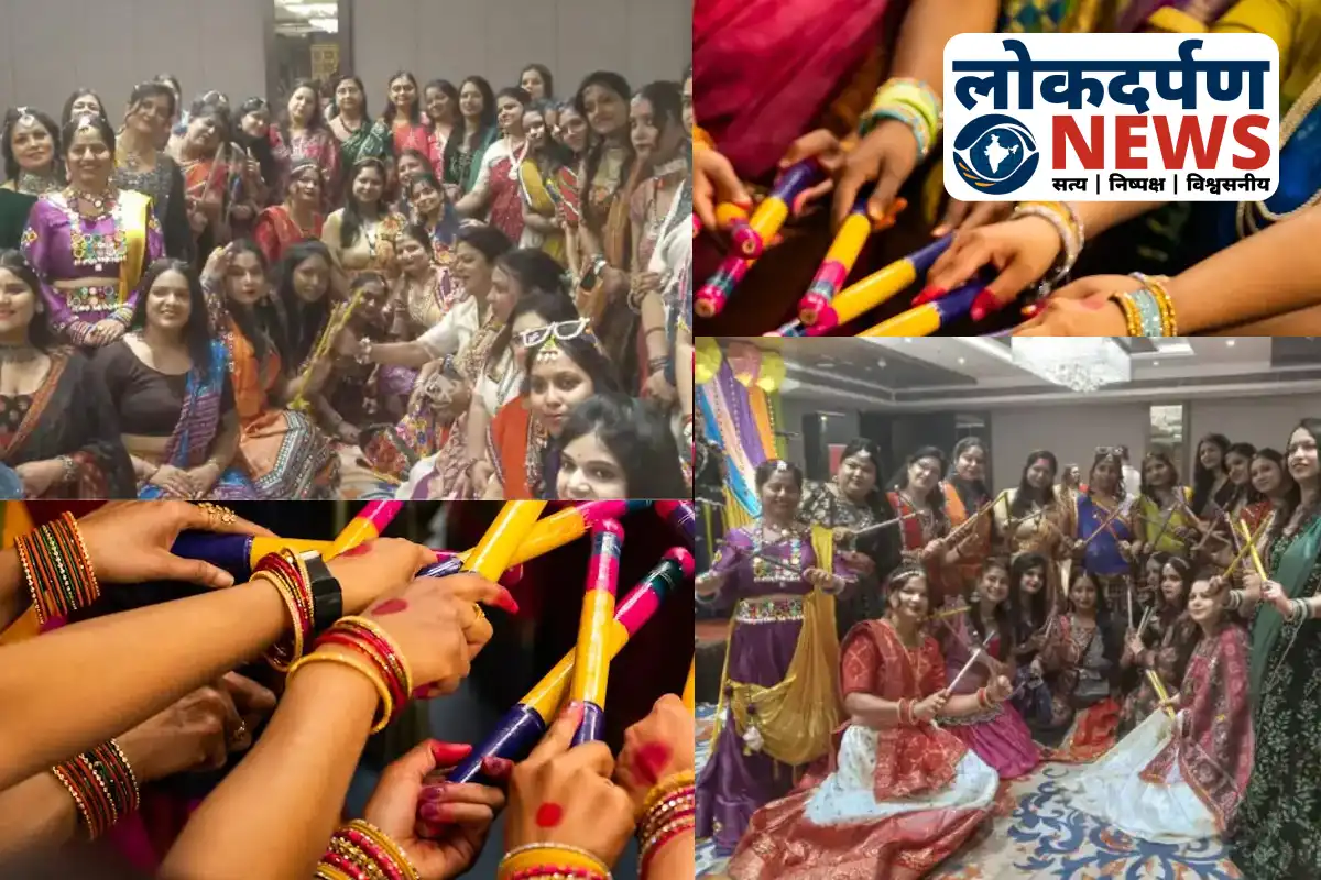 Women in colorful Gujarati dress performing Garba in Gorakhpur | Gorakhpur News