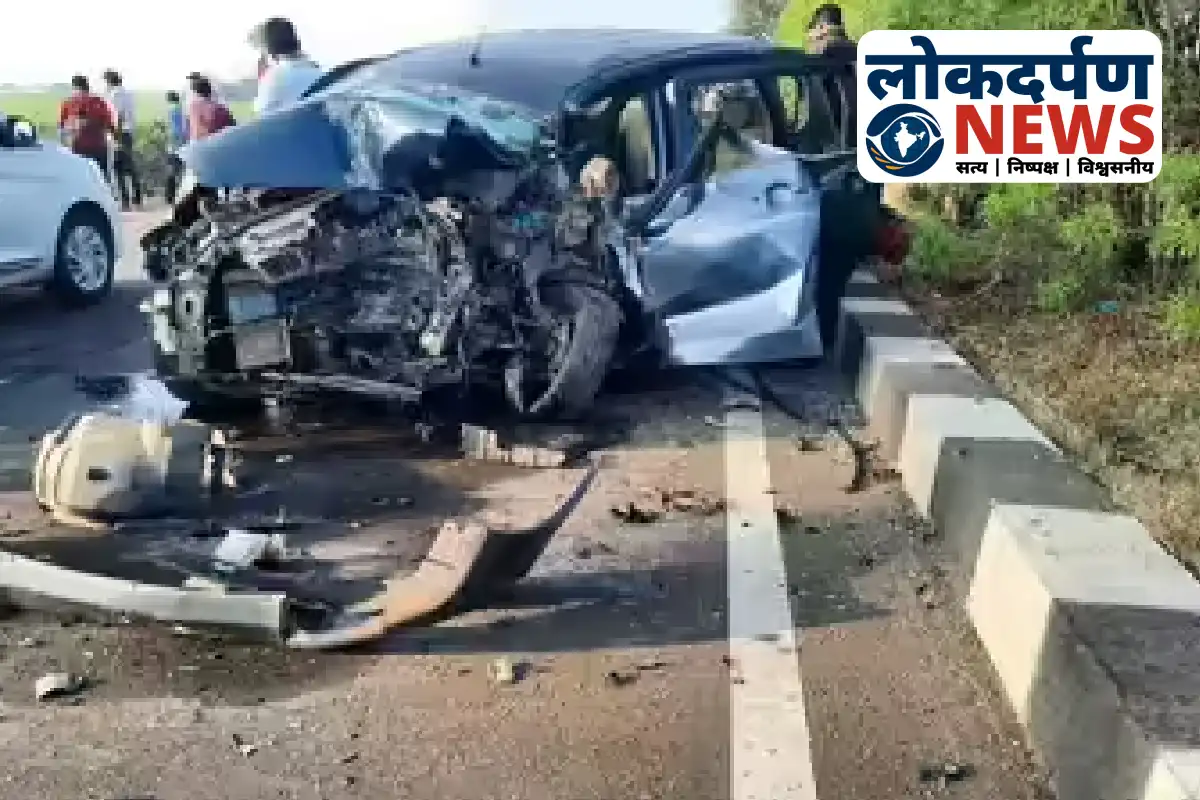 Overturned Mahindra XUV and accident site on Gorakhpur highway | Gorakhpur News