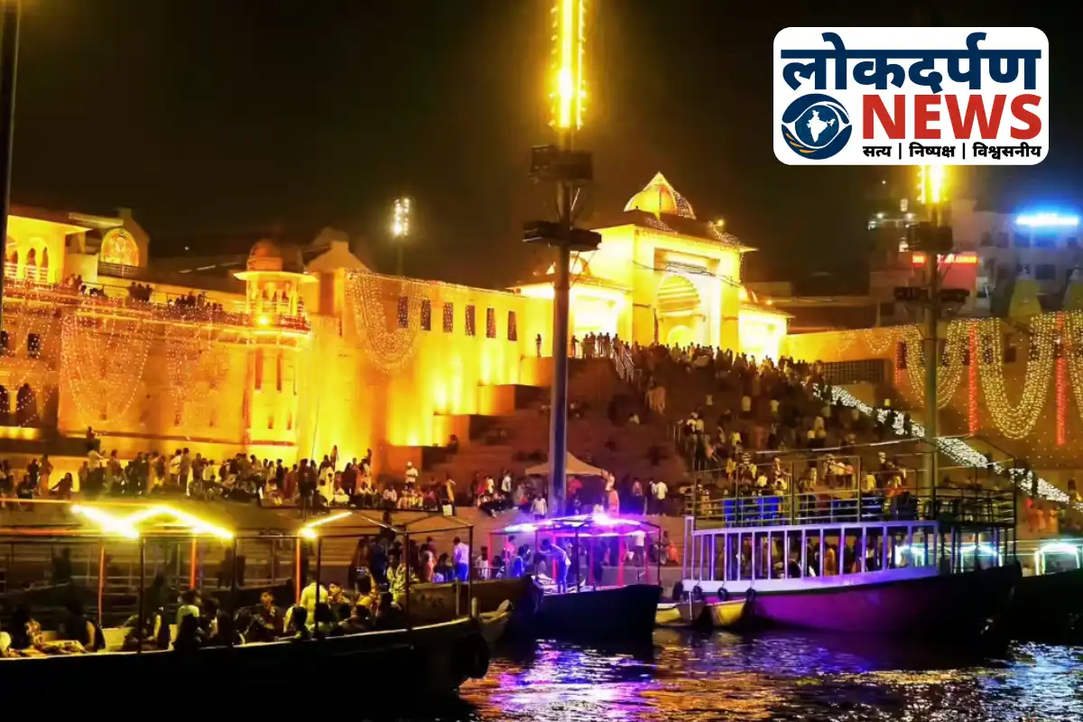 Dev Deepawali celebration on Ganga ghats in Varanasi captured by drone | UP News
