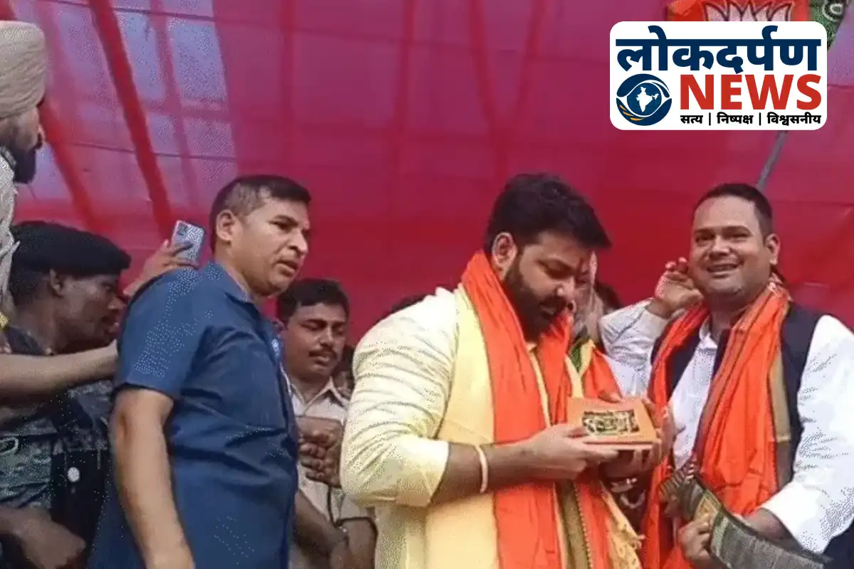 Pawan Singh addressing a massive rally in Raghopur in support of BJP candidate Satish Kumar Rai | Bihar News