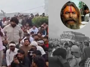 Mathura News : मथुरा में ‘फरसा वाले बाबा’ की संदिग्ध मौत के बाद बवाल: NH-19 जाम, पुलिस पर पथराव