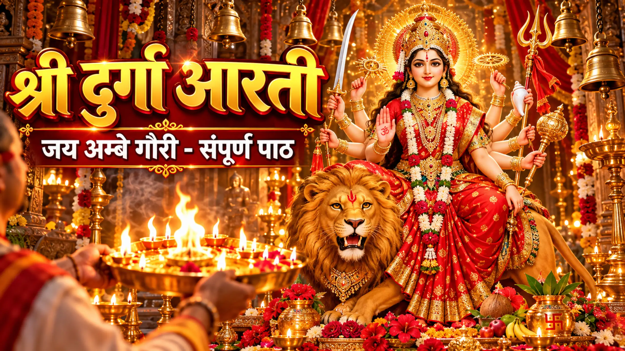 Durga Aarti in Hindi: जय अम्बे गौरी मैया जय श्यामा गौरी – संपूर्ण पाठ, अर्थ और विधि