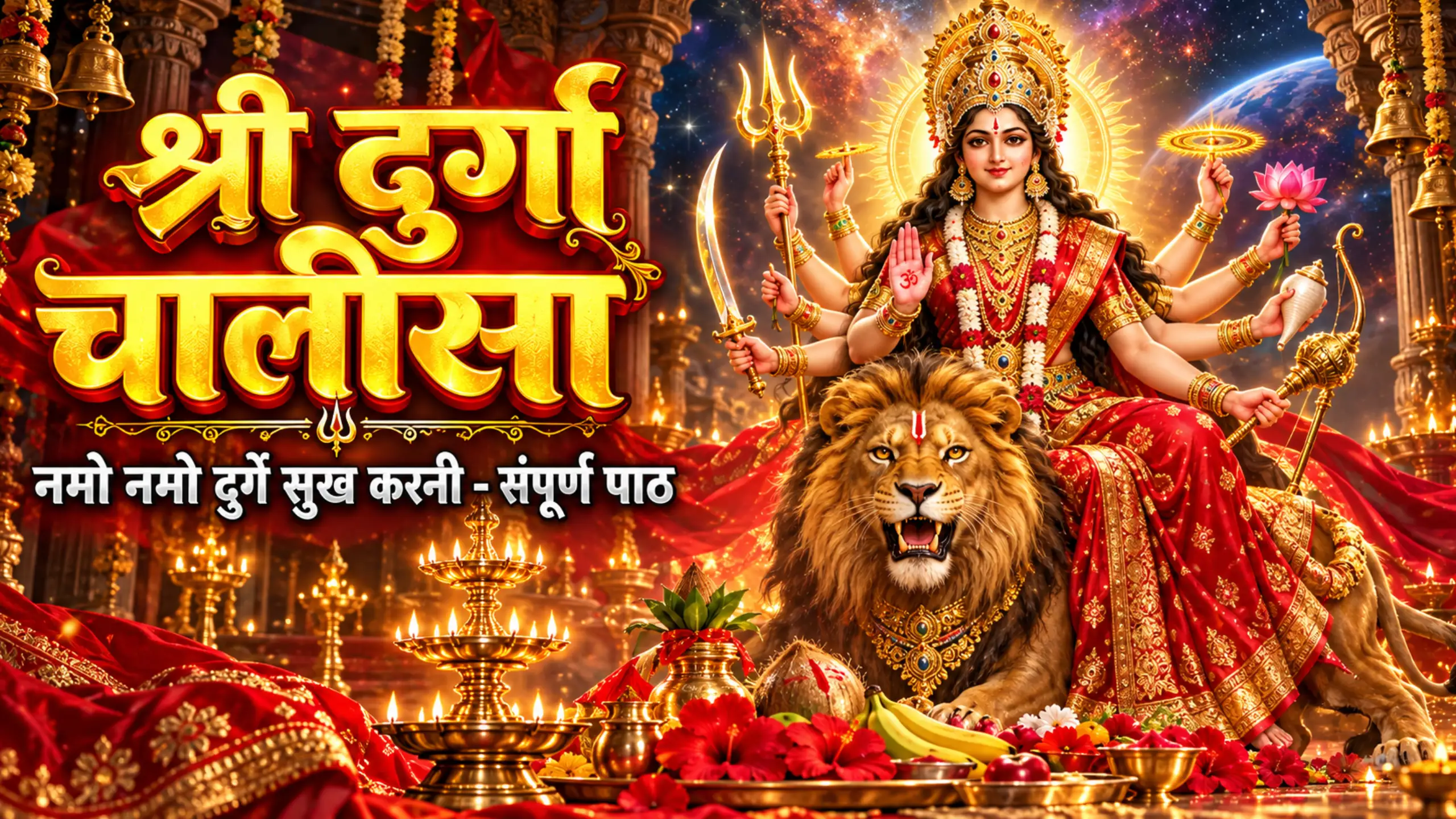 Durga Chalisa in Hindi: नमो नमो दुर्गे सुख करनी - संपूर्ण पाठ, अर्थ और विधि