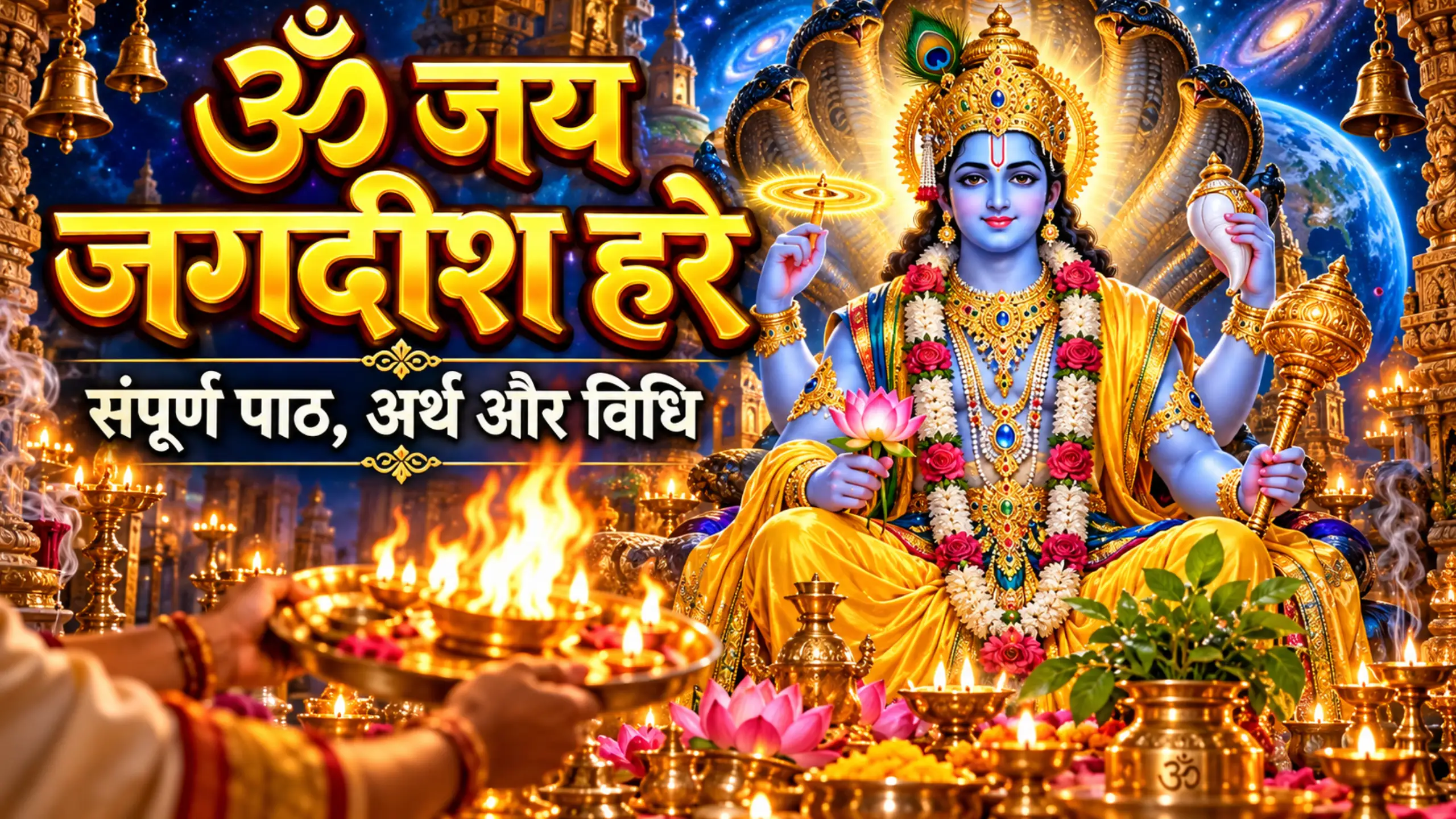 Om Jai Jagdish Hare in Hindi: ॐ जय जगदीश हरे - संपूर्ण पाठ, अर्थ और विधि