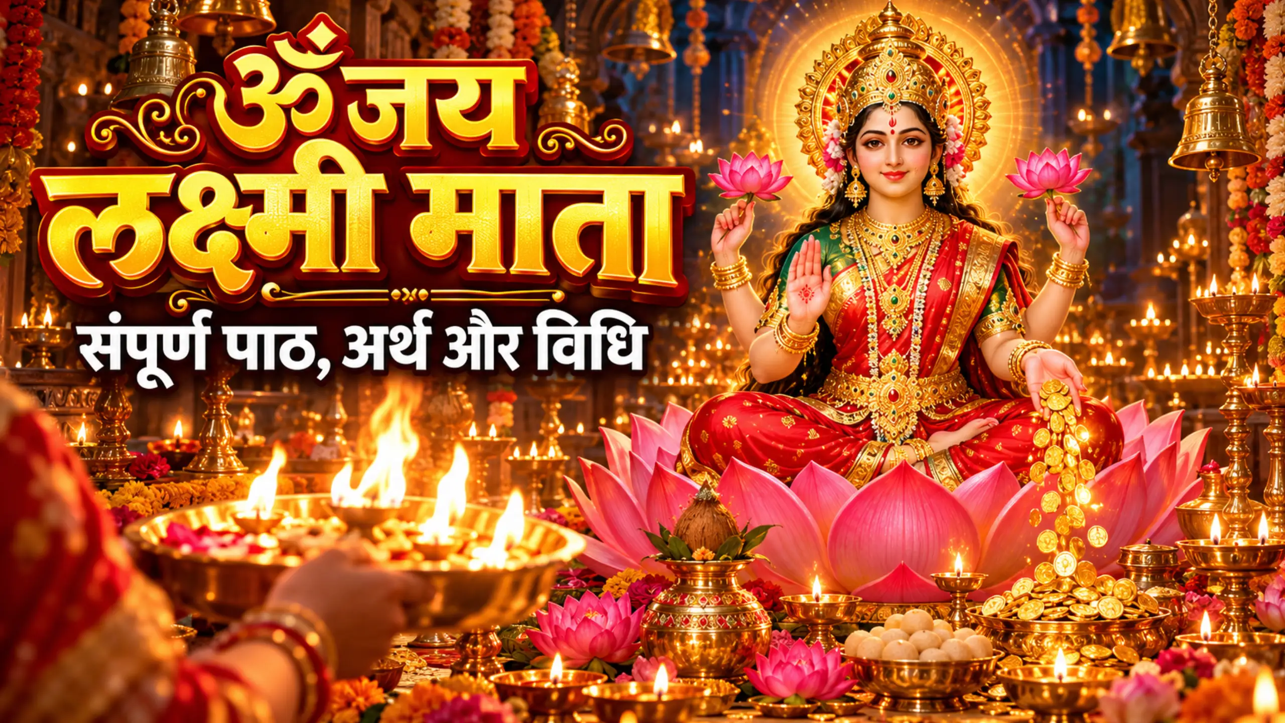 Om Jai Lakshmi Mata in Hindi: ॐ जय लक्ष्मी माता – संपूर्ण पाठ, अर्थ और विधि